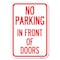Signmission No Parking in Front of Doors Heavy-Gauge Aluminum Sign, 12" x 18", A-1218-23721 A-1218-23721 - alternate 1
